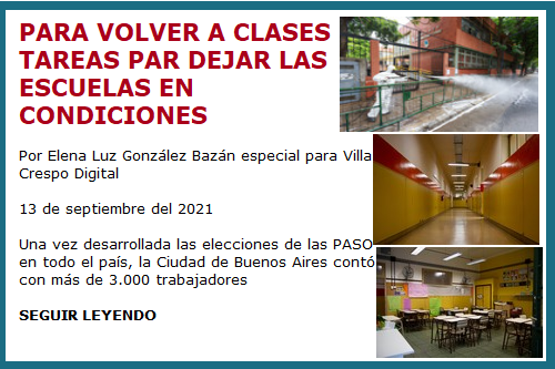 VUELTA A CLASES 13 DE SEPT